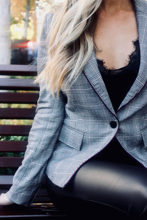 CHANTAL PLAID BLAZER