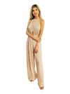 TINA PLEATED HALTER NECK JUMPSUIT