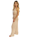 TINA PLEATED HALTER NECK JUMPSUIT